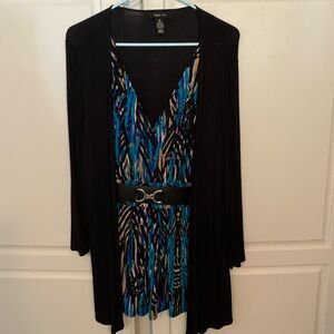 Style&co Short Dress with Attached long sleeves cover. Multi color size XL